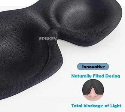 Soft fabric eye mask from brand 19378 with adjustable strap, designed for comfortable sleep and relaxation.