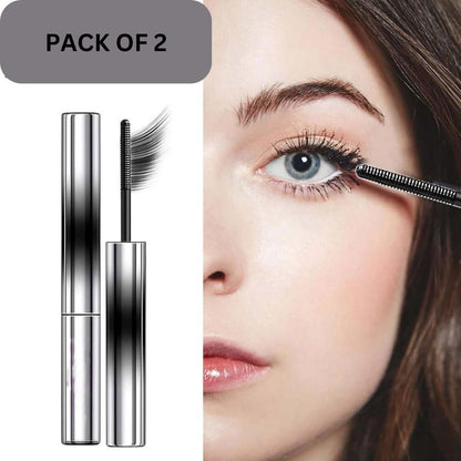 Set of two 19378 Iron Brush Mascara eye serums with brush applicators, designed to enhance and nourish eyelashes.