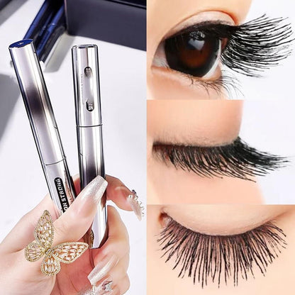 Set of two 19378 Iron Brush Mascara eye serums in sleek bottles, designed to enhance eyelash appearance and health.