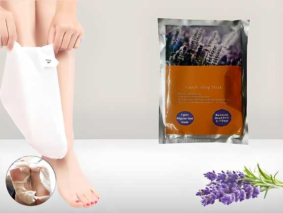 Exfoliating foot mask sock by 19378, hydrating foot scrub for soft, smooth feet and pedicure care.
