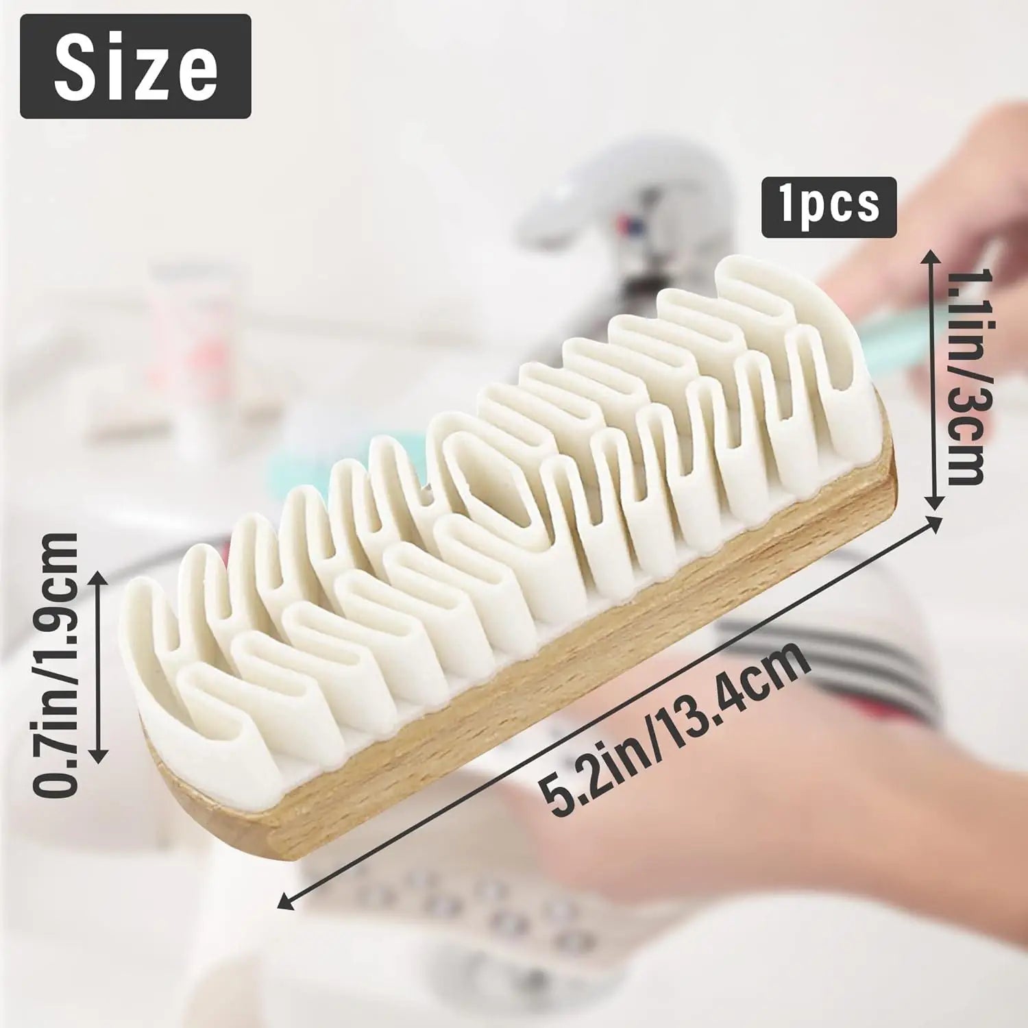 19378 2-in-1 shoe cleaning brush from kitchen tool set with dual-sided bristles for efficient shoe and footwear cleaning.