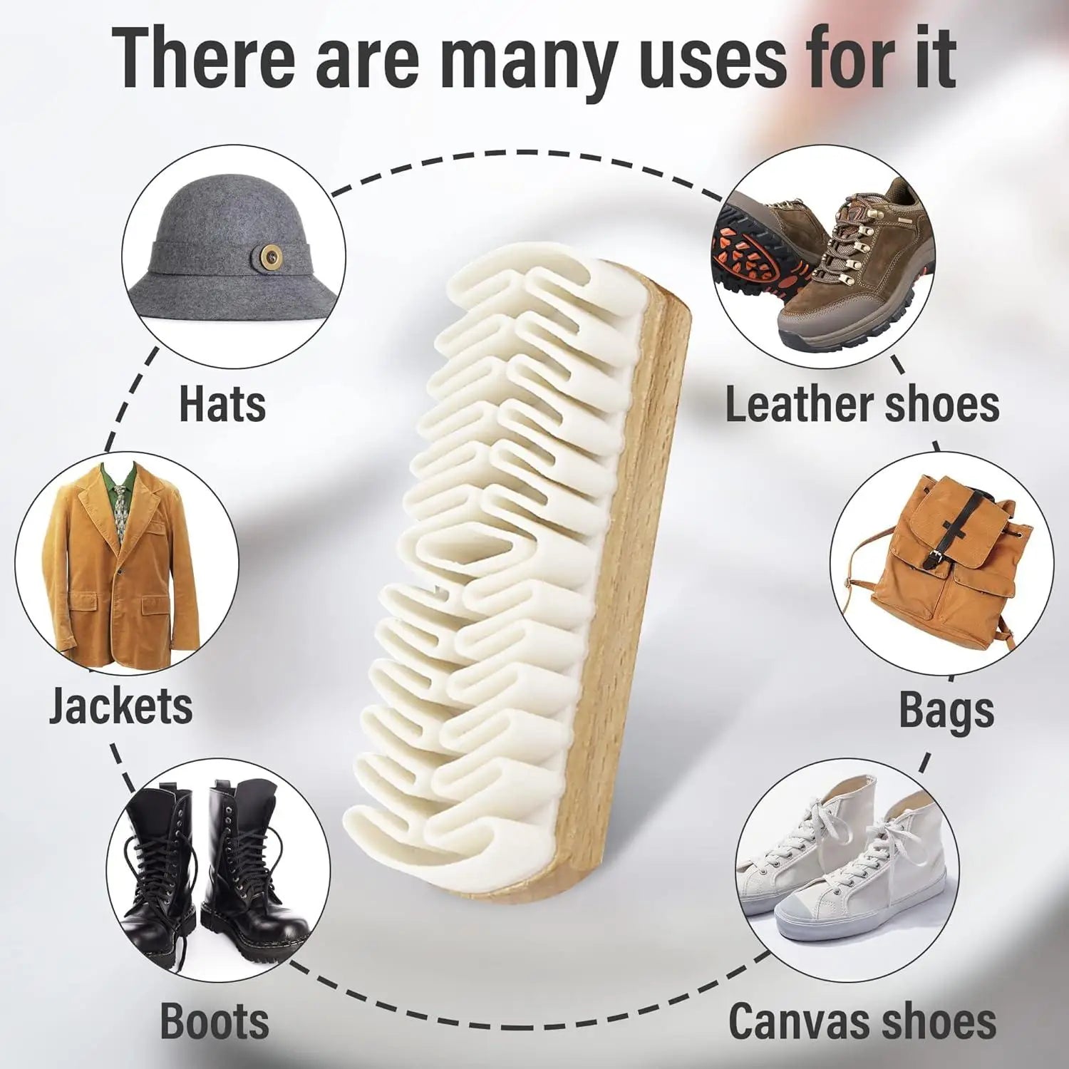 19378 2-in-1 Shoe Cleaning Brush from kitchen tool set, featuring dual cleaning surfaces for shoes and footwear.