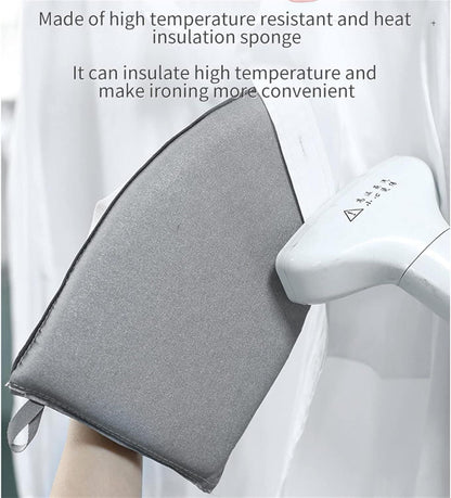 Pair of 19378 garment steamer ironing gloves from the kitchen tool set, designed to protect hands during steaming and ironing tasks.
