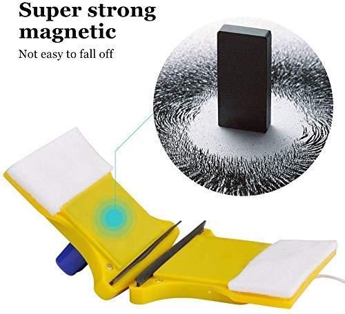 Magnetic double-sided window cleaner from 19378 kitchen tool set, featuring cleaning pads for efficient glass washing.
