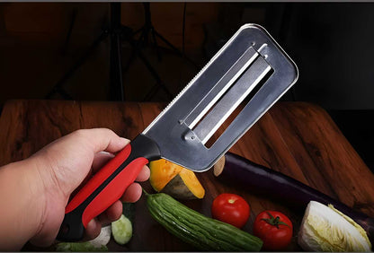 Double 2-slice blade slicing knife from 19378 kitchen tool set, ideal for precise slicing and food preparation in the kitchen.