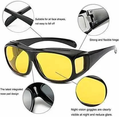 HD Vision Goggles men's polarized sunglasses with anti-glare lenses, stylish eyewear for men and women.