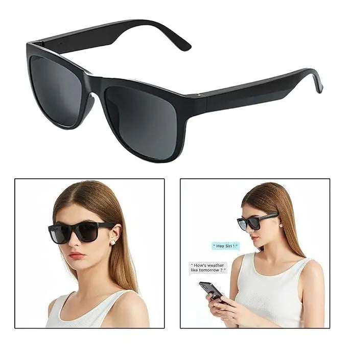 Men’s Bluetooth wireless sunglasses with open-ear design for music and hands-free calling, stylish sunglasses for men and women.