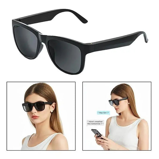 Men’s Bluetooth wireless sunglasses with open-ear design for music and hands-free calling, stylish sunglasses for men and women.