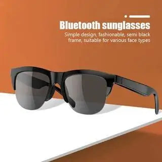 Wireless Bluetooth men's sunglasses with open-ear design for music and hands-free calls, stylish and comfortable for men and women.