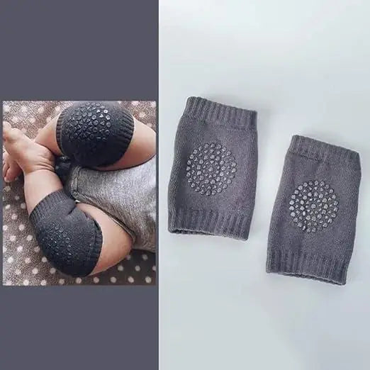 Two pairs of baby knee pads from 19378, soft roller sports knee pads designed for safety during crawling.