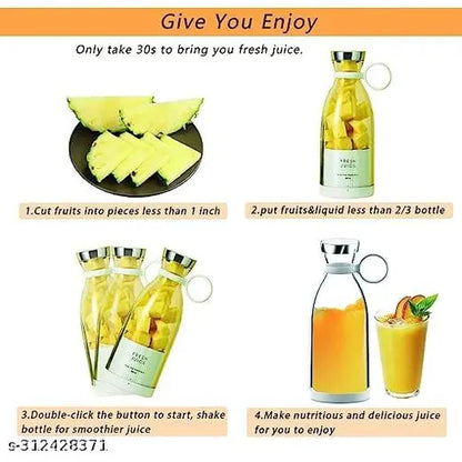Wireless portable mini juicer bottle by 19381, compact electric personal blender for fresh juice on the go, cycling water bottle style.