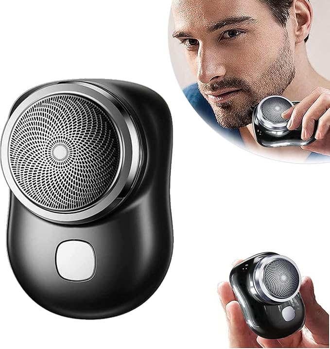 Mini-Shave portable electric shaver for men, nose and ear hair trimmer, 2023 upgrade, compact electric razor for precise grooming