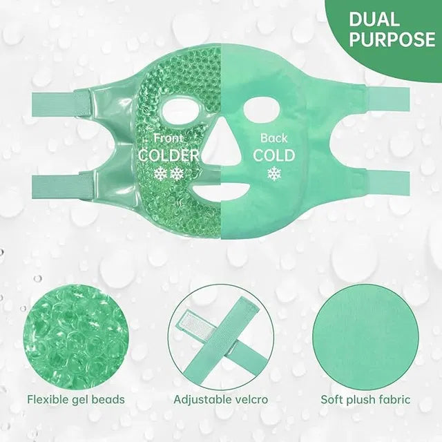 Cold face eye mask by 19384, ice pack for reducing face puffiness and dark circles, designed for soothing eye area relief.