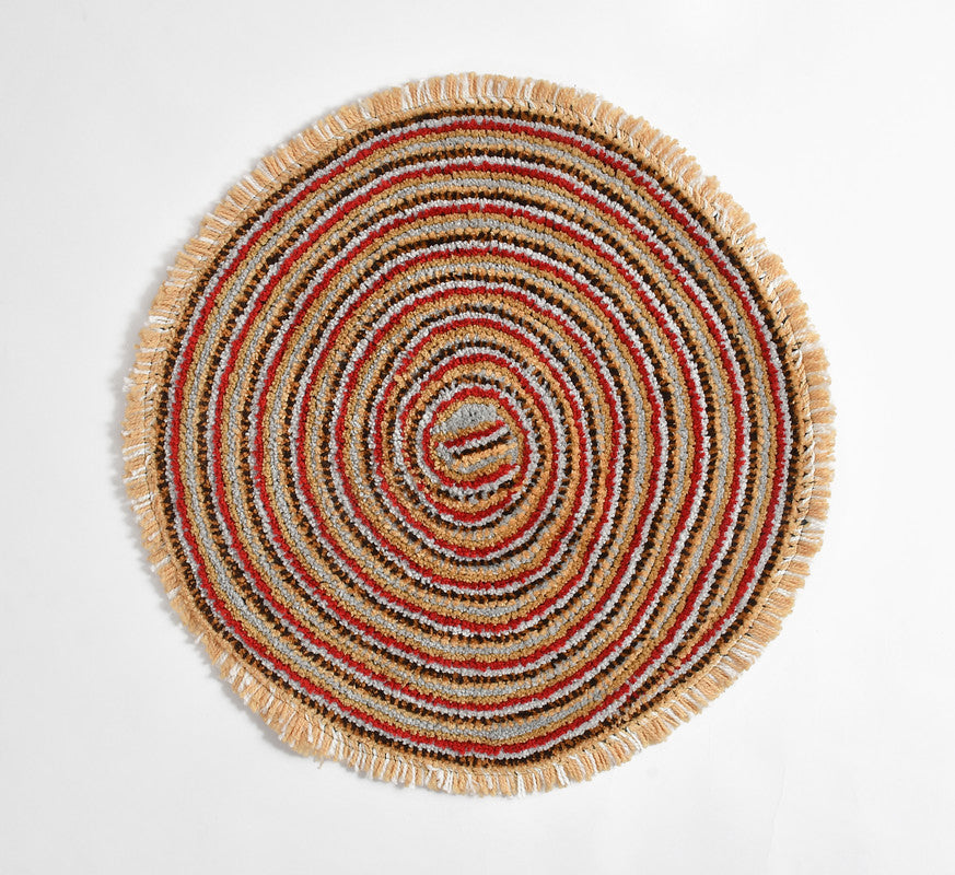 Red microfiber doormats with anti-skid backing, washable and soft, 40x60cm, pack of 2, ideal for bathroom or entryway use.