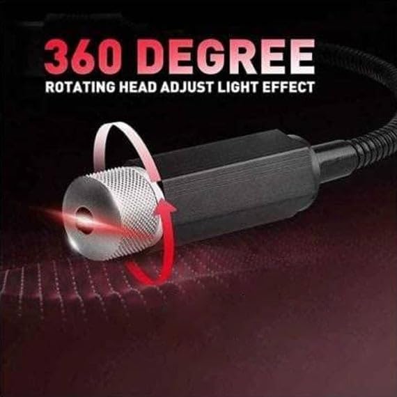 Night Sky Lighting laser light disco pointer pen showing adjustable laser beams and starry sky effects.