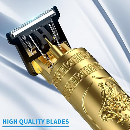 Men's grooming kit with multipurpose trimmer including beard, body, pubic hair, ear, and nose trimming for grooming convenience.