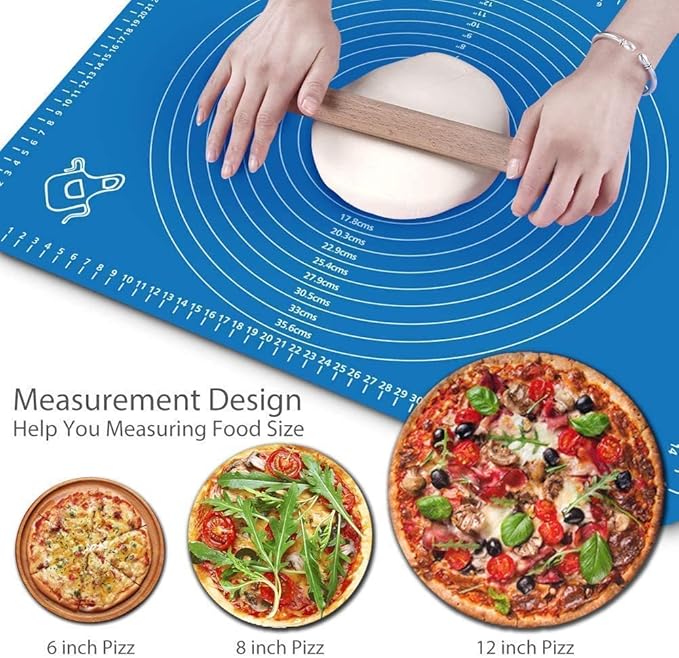 Silicone roti mat from 19970 for rolling dough, chapatis, and pastries; non-stick, reusable baking sheet with textured surface.