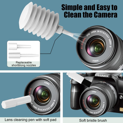 Wukusy 20-in-1 keyboard cleaner kit with electronic brush, spray, and tools for cleaning laptops, phones, and screens.