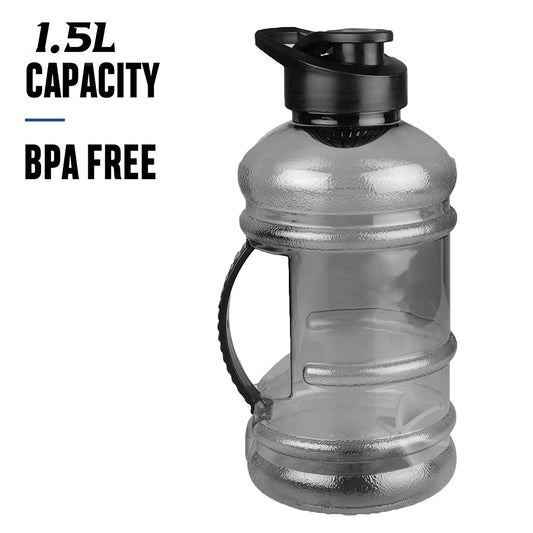 Wukusy 4828 Sports Gym 1.5L water bottle with mixer and strainer for fitness hydration and active workouts