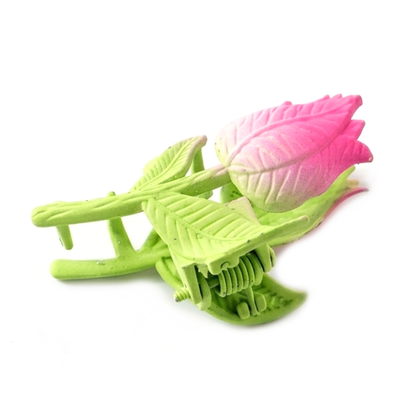Wukusy elegant rose flower design hair claw clip, showcasing intricate rose pattern and sturdy clasp for stylish hair styling.