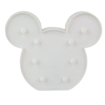 Wukusy Mickey-shaped LED decorative night light for home decor, with a bright, playful Mickey design in a cozy setting.