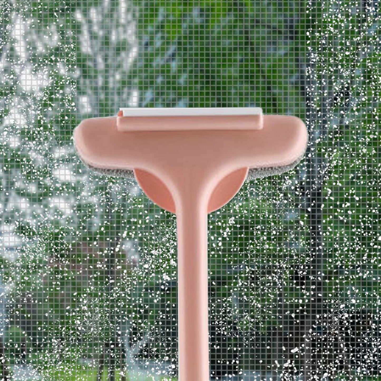 Wukusy 4943 window cleaning brush with 2-in-1 glass and screen cleaning tools, featuring a multifunctional design for easy washing.