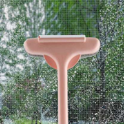 Wukusy 4943 window cleaning brush with 2-in-1 glass and screen cleaning tools, featuring a multifunctional design for easy washing.