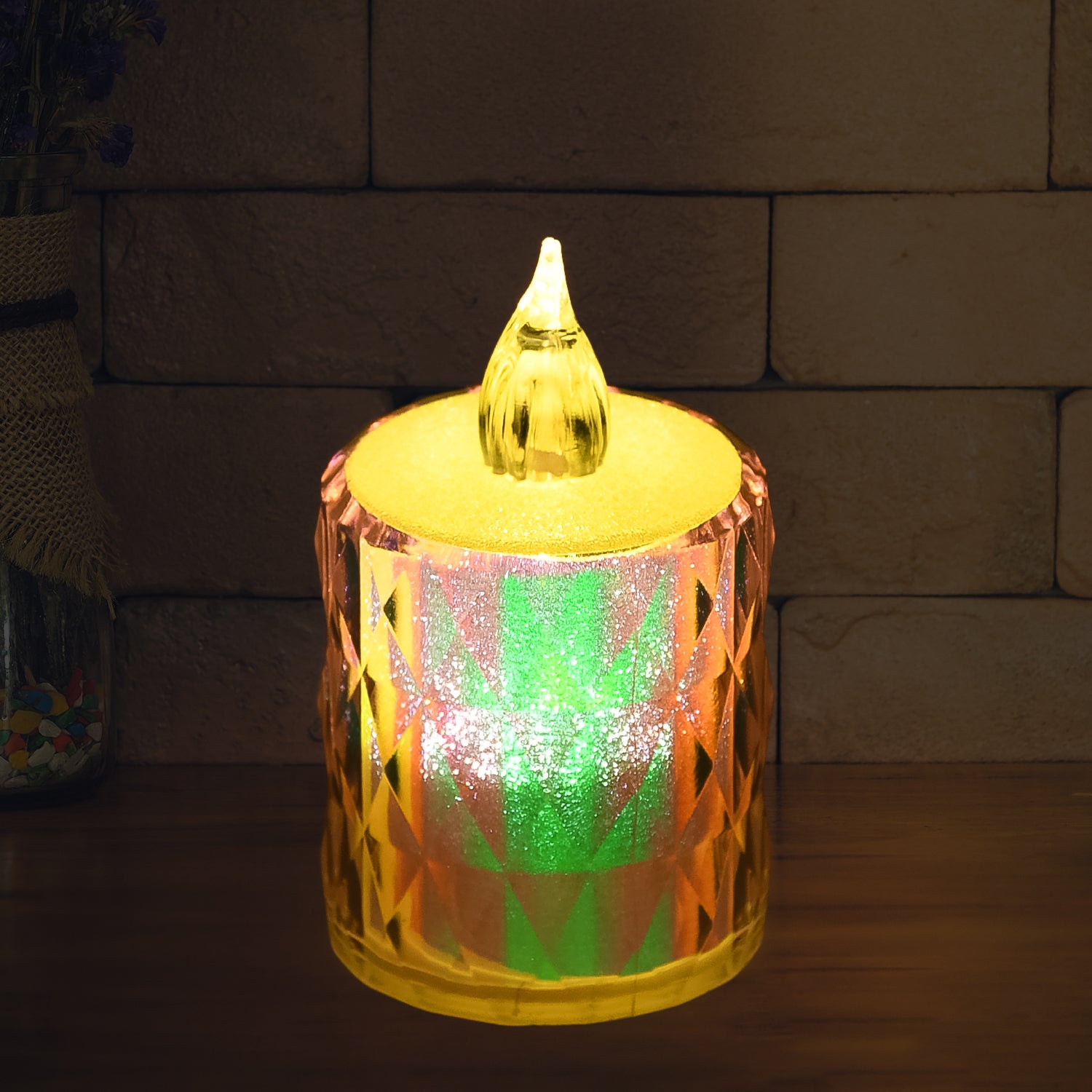 Wukusy 24-piece flameless LED tea light candles for home decor, flickering electronic candles with a melting wax design