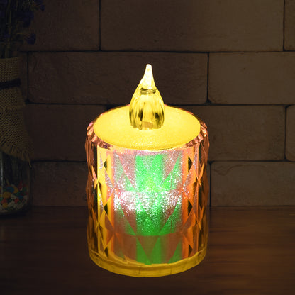 Wukusy 24-piece flameless LED tea light candles for home decor, flickering electronic candles with a melting wax design