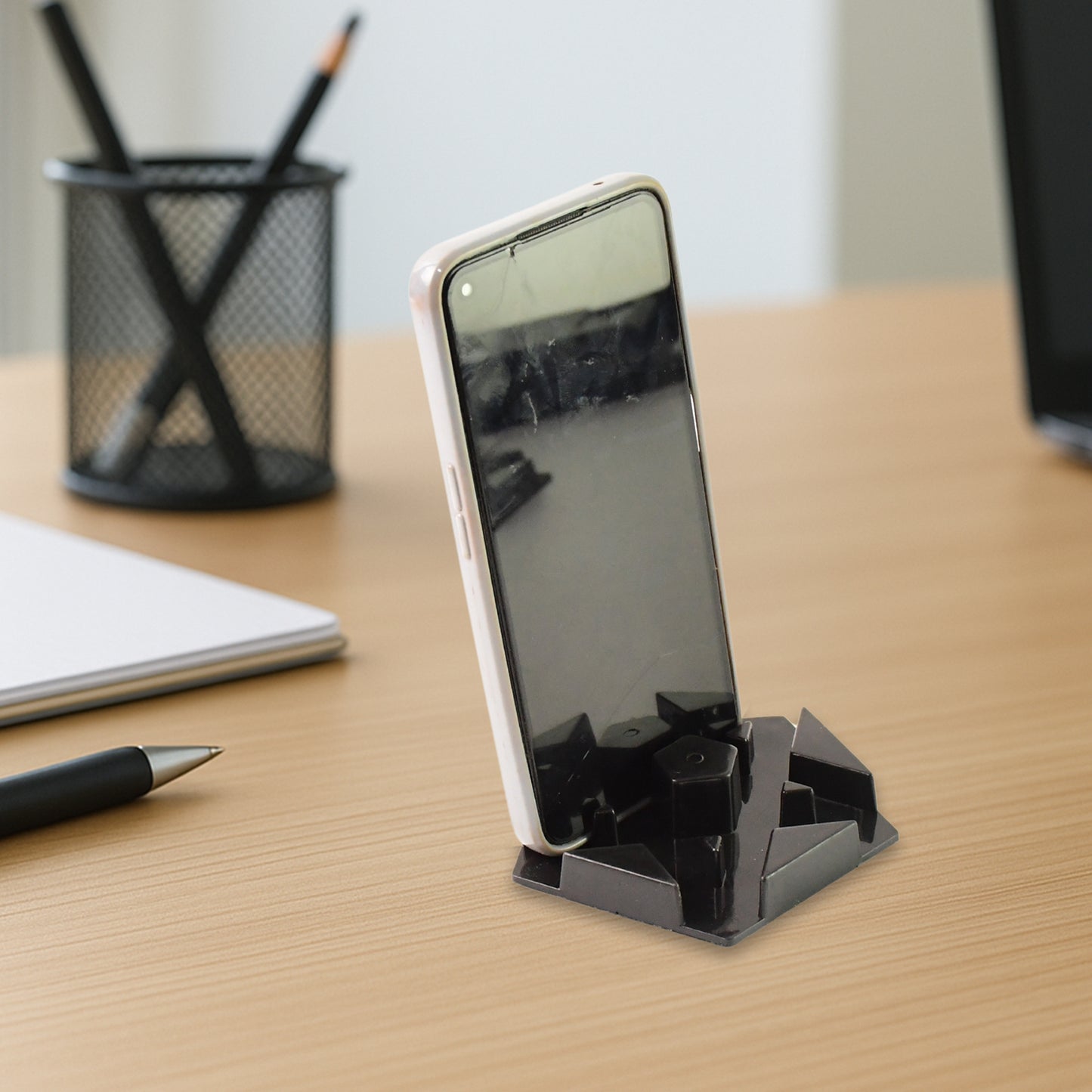 Wukusy multi-angle plastic mobile phone stand holder, 2-piece set in mixed colors, for hands-free viewing and support.