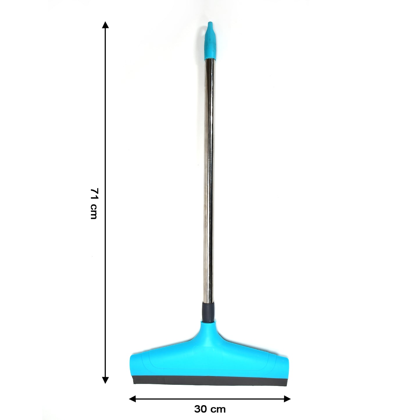 Wukusy 12-inch telescopic bathroom wiper for home cleaning, adjustable handle, and durable rubber blade for effective window and mirror wiping.