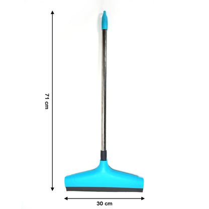 Wukusy 12-inch telescopic bathroom wiper for home cleaning, adjustable handle, and durable rubber blade for effective window and mirror wiping.