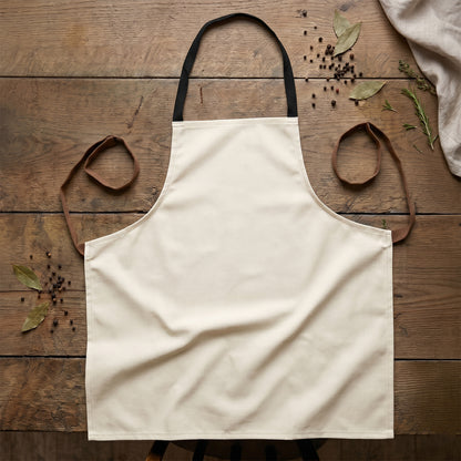 Wukusy waterproof adjustable kitchen apron with pockets, ideal for cooking and baking, shown in black fabric with front pockets.