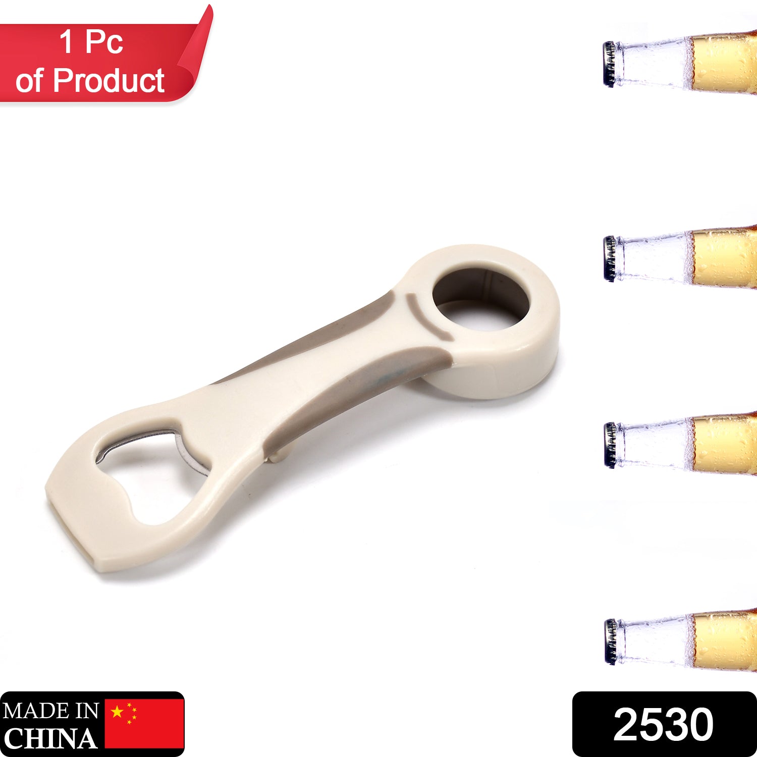 Wukusy 15cm stainless steel bottle opener with a sleek, durable design suitable for opening bottles effortlessly.