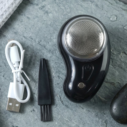 Wukusy portable electric mini shaver and beard trimmer set with compact design and rechargeable battery, suitable for grooming on the go.