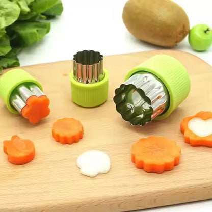 Set of 12 stainless steel cookie cutter shapes for baking and food decoration, featuring various fun and creative designs.