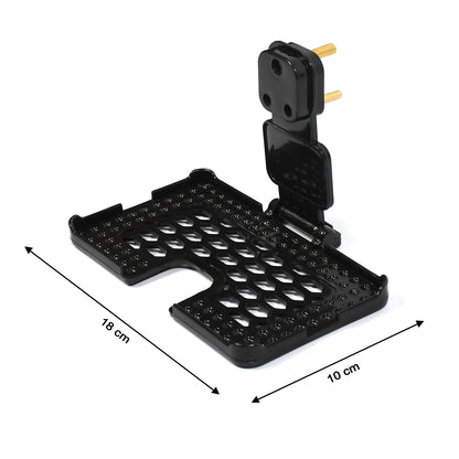 Black Wukusy multi-purpose wall holder stand for mobile charging, fits in socket, and hangs mobile devices securely.