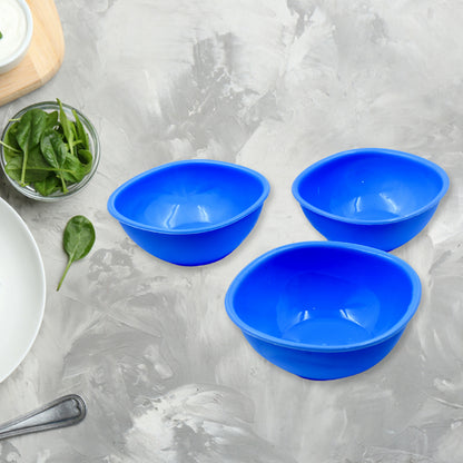 Wukusy 3-piece BPA-free plastic bowl set for cereal, salad, and more, microwave and dishwasher safe, in various sizes.