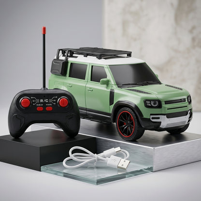 Wukusy high-speed remote control racing car toy for kids, yellow and black design, ready for play on smooth surfaces.