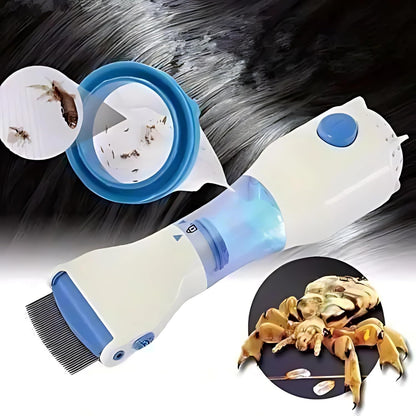 Wukusy electric anti-lice vacuum comb set with a handheld device and cleaning attachments for lice removal.