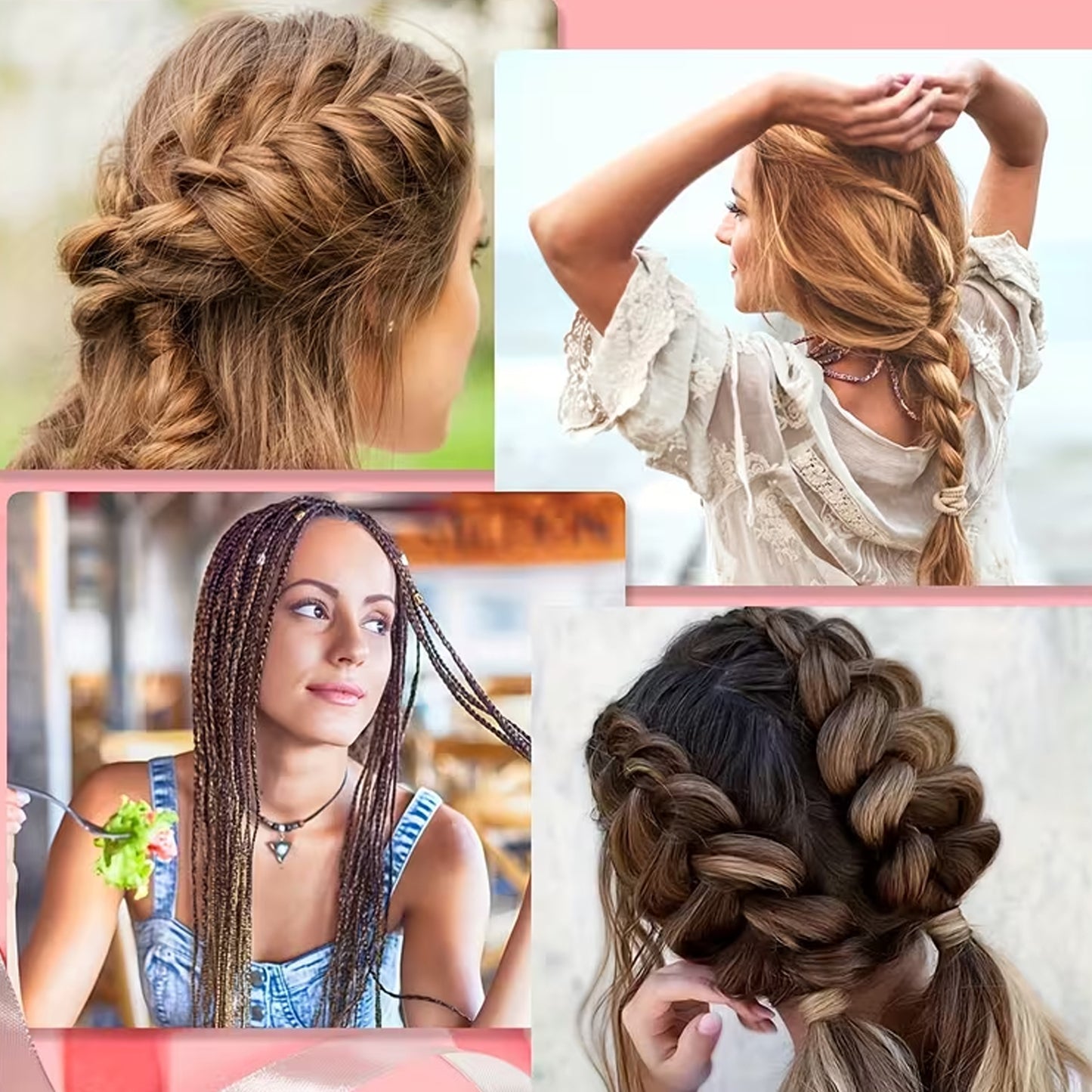 Wukusy multi-purpose hair styling braiding tool set with various accessories for creating intricate braids and hairstyles.