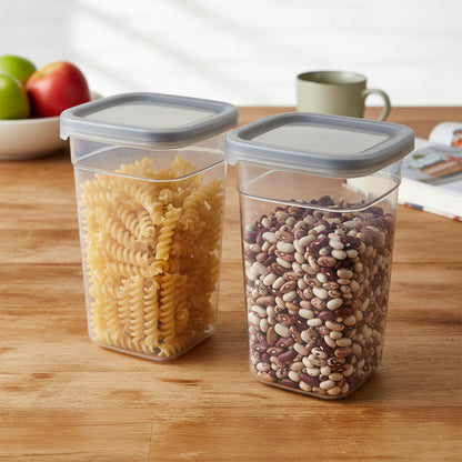Set of six Wukusy plastic kitchen storage containers, 1200 ml fridge organizers for versatile food storage.