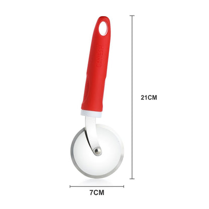 Wukusy Ganesh Pizza Pastry Cutter Wheel, stainless steel kitchen tool for slicing pizzas and pastry dough.
