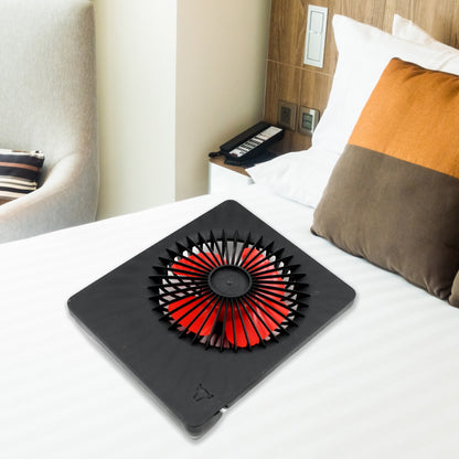 Wukusy 8890 portable desk fan with single speed setting, compact personal fan for office, school, or home use