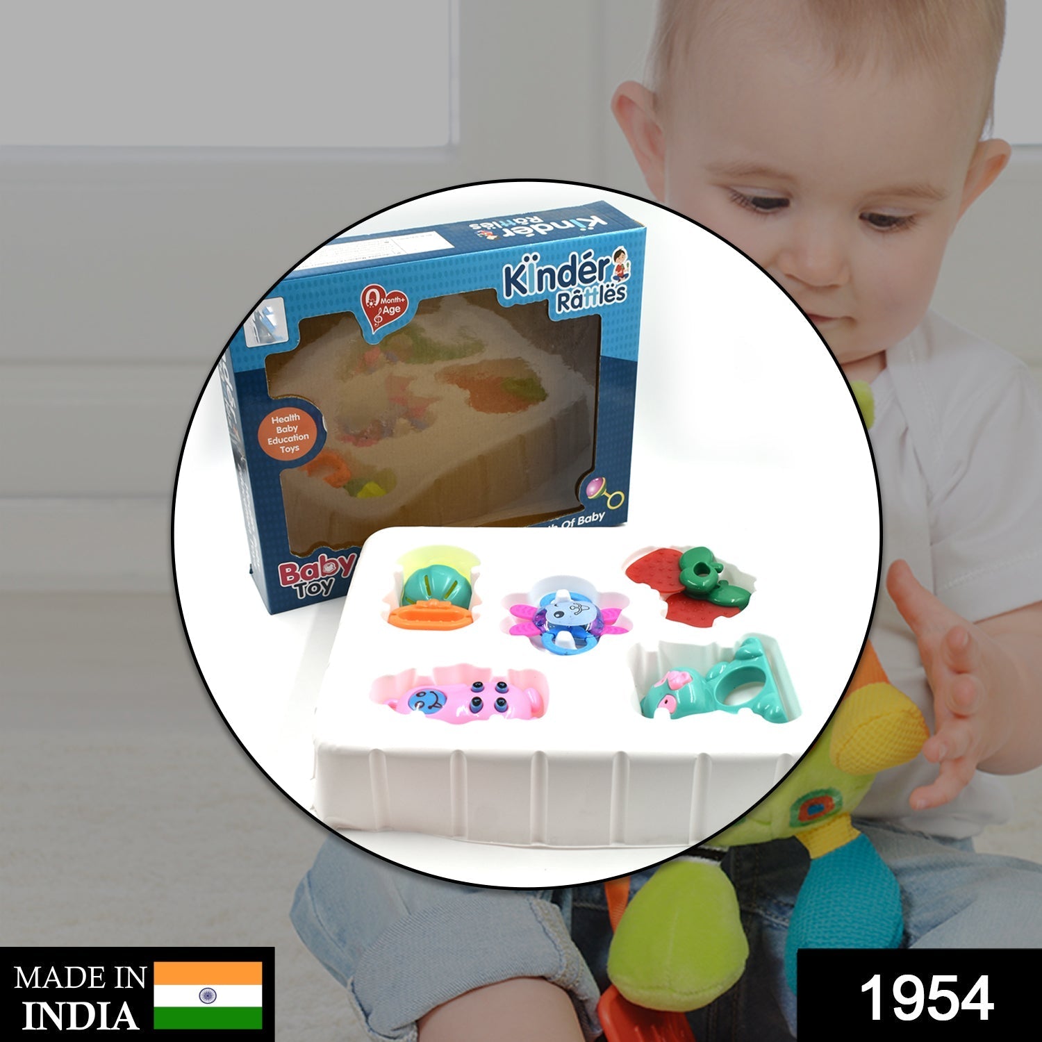 Wukusy 1954 At54 rattles toy for babies and kids, colorful baby toy for playing and enjoyment, made for young children