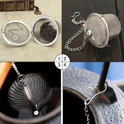 Wukusy 2744 Ss Easy Tea Filter for filtering tea in kitchen, ideal for household and official tea preparation.