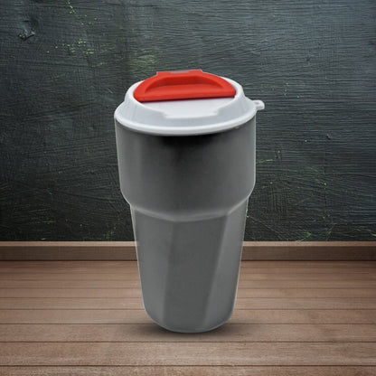 Wukusy stainless steel vacuum insulated travel mug with lid, reusable thermal coffee cup for outdoor, car, and home use.