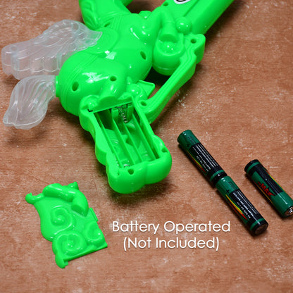 Wukusy 4411 musical laser light effect gun toy for kids, featuring colorful lights and playful design for entertainment.
