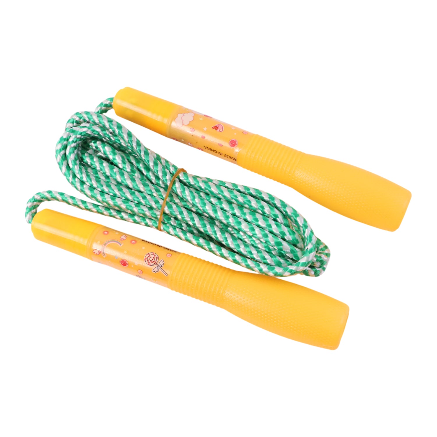 Kids skipping jump rope set for boys and girls, colorful adjustable jump rope with handles by Wukusy, perfect for active play.