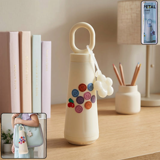 Wukusy portable water glass bottle, 500 ml capacity, with a sleek design and transparent body for easy hydration on the go.